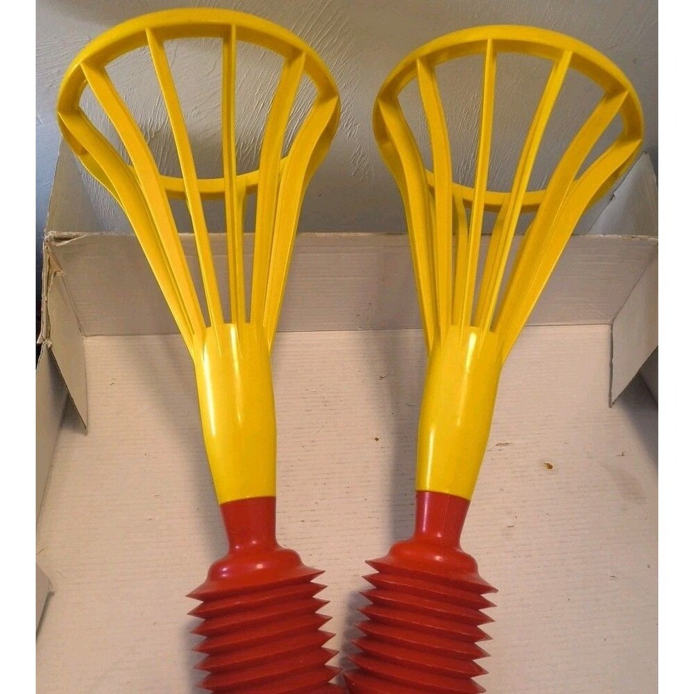 2x Tupperware Pop-A-Lot Popper Toy ONLY Vintage 70s Outdoor Fun MISSING BALLS